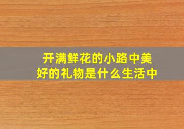 开满鲜花的小路中美好的礼物是什么生活中