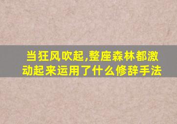 当狂风吹起,整座森林都激动起来运用了什么修辞手法