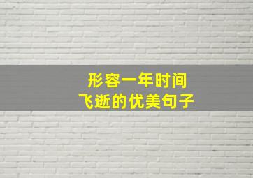 形容一年时间飞逝的优美句子