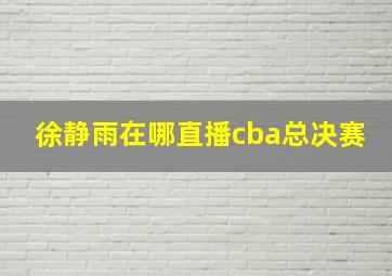 徐静雨在哪直播cba总决赛