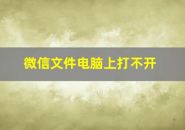 微信文件电脑上打不开