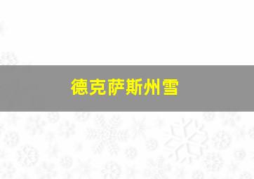 德克萨斯州雪