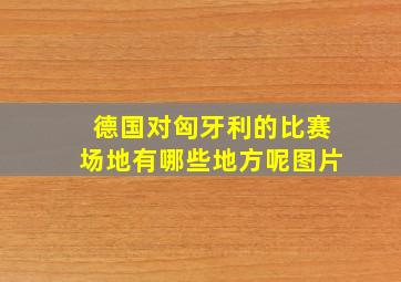 德国对匈牙利的比赛场地有哪些地方呢图片