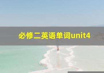 必修二英语单词unit4