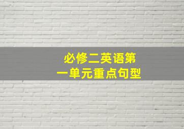 必修二英语第一单元重点句型