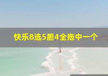 快乐8选5胆4全拖中一个