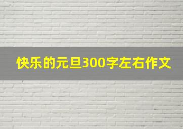 快乐的元旦300字左右作文