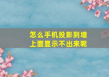 怎么手机投影到墙上面显示不出来呢