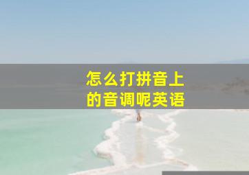 怎么打拼音上的音调呢英语