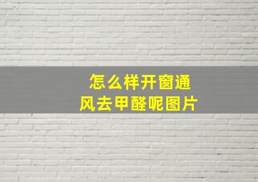 怎么样开窗通风去甲醛呢图片