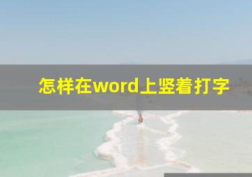 怎样在word上竖着打字