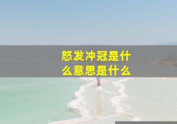 怒发冲冠是什么意思是什么