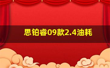 思铂睿09款2.4油耗