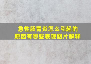 急性肠胃炎怎么引起的原因有哪些表现图片解释