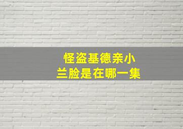 怪盗基德亲小兰脸是在哪一集