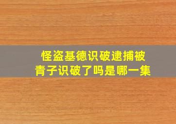 怪盗基德识破逮捕被青子识破了吗是哪一集