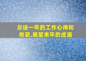 总结一年的工作心得和收获,展望来年的成语