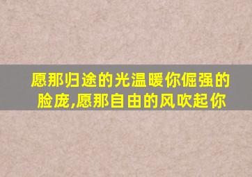 愿那归途的光温暖你倔强的脸庞,愿那自由的风吹起你