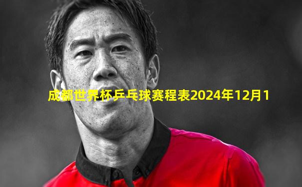 成都世界杯乒乓球赛程表2024年12月1