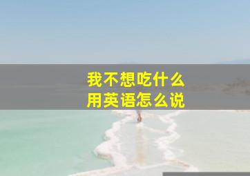 我不想吃什么用英语怎么说