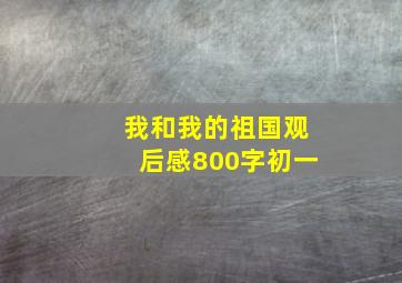 我和我的祖国观后感800字初一