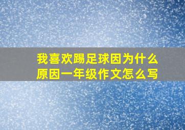 我喜欢踢足球因为什么原因一年级作文怎么写