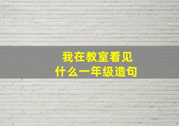 我在教室看见什么一年级造句