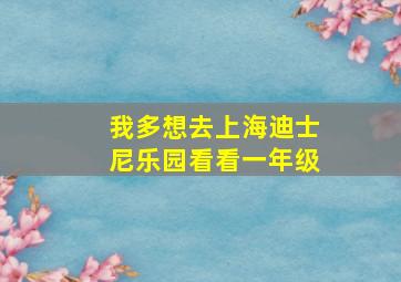 我多想去上海迪士尼乐园看看一年级