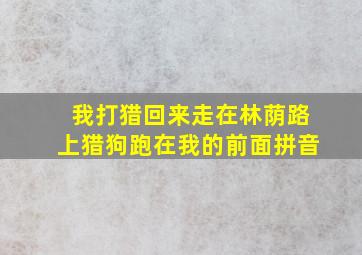 我打猎回来走在林荫路上猎狗跑在我的前面拼音