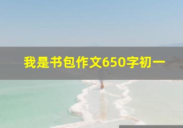 我是书包作文650字初一