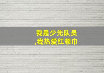 我是少先队员,我热爱红领巾