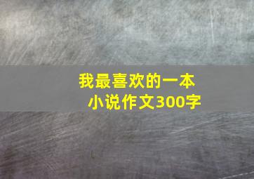 我最喜欢的一本小说作文300字