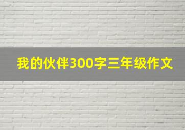 我的伙伴300字三年级作文