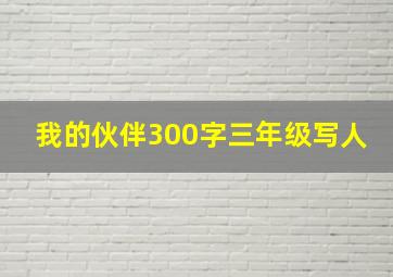 我的伙伴300字三年级写人