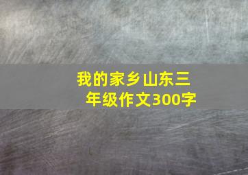 我的家乡山东三年级作文300字