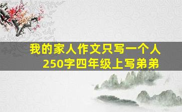 我的家人作文只写一个人250字四年级上写弟弟