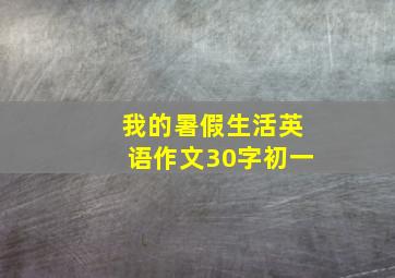 我的暑假生活英语作文30字初一