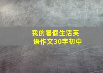 我的暑假生活英语作文30字初中