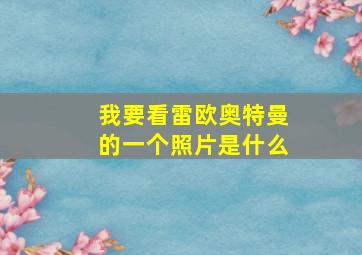 我要看雷欧奥特曼的一个照片是什么