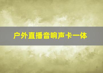 户外直播音响声卡一体