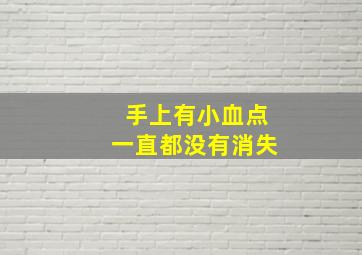 手上有小血点一直都没有消失