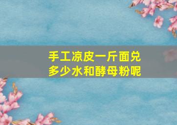 手工凉皮一斤面兑多少水和酵母粉呢