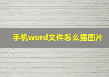 手机word文件怎么插图片