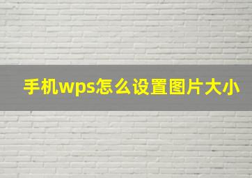 手机wps怎么设置图片大小