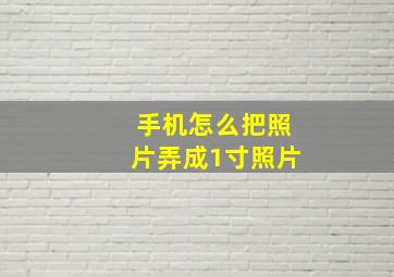 手机怎么把照片弄成1寸照片