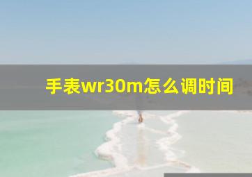 手表wr30m怎么调时间