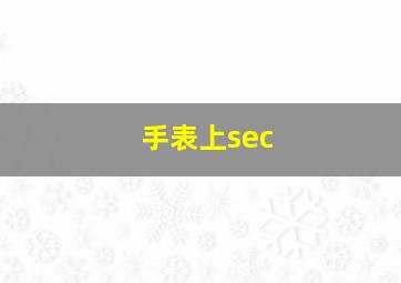 手表上sec