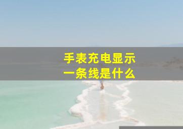 手表充电显示一条线是什么