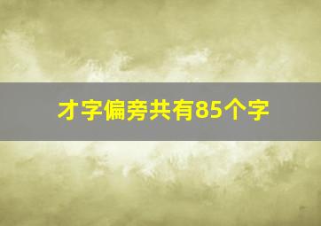 才字偏旁共有85个字