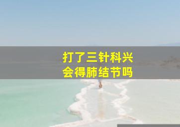 打了三针科兴会得肺结节吗